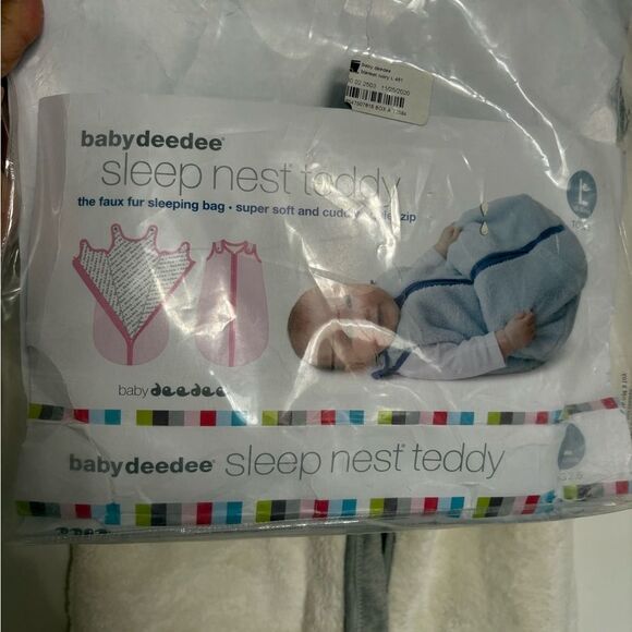 Baby Deedee Other - baby deedee Sleep Nest Teddy Kids Pajamas Sleep Sack - White and gray